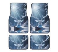 WZYWHJ Frost Crystal Antlers Prints Quality Car Floor Mats Set of 4 - Durable Polyester, Easy to Clean, Anti-Slip Bottom