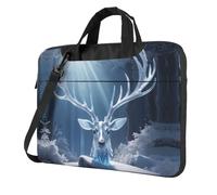 WZYWHJ Frost Crystal Antlers Prints Ultra-thin portable single-shoulder laptop bag 14 inch computer accessories soft shockproof for laptops