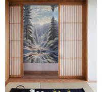 WZYWHJ Frosted Pines Prints Curtains - Versatile Room Dividers for Home, Office, Kitchen, Bathroom - Stylish and Functional Curtain 34 x 56 in