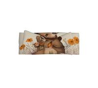 WZYWHJ Funny groundhog Pattern baby bow headbands and elastic soft hair accessories for newborns and girls