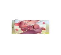 WZYWHJ funny piggy Printed baby bow headbands and elastic soft hair accessories for newborns and girls