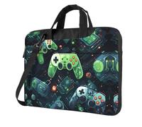 WZYWHJ Gamepad Circuit Version Prints Laptop Bag - with Soft Interior, Multiple Pockets - Ideal for Men, Travel and Business, Black, 13 inch