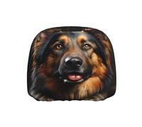 WZYWHJ German Shepherd Printed Seat Head Pillowcase Car Truck General Motors Parts Protective Cover one Pack