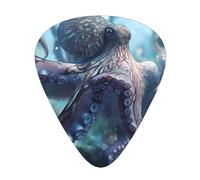 Wzywhj Giant Octopus Picture Guitar Pick Easy Grip Uke Picks Comfortable Feel, Ukulele, Acoustic And Electric Guitarï¼ŒGuitar Plectrums 12'S