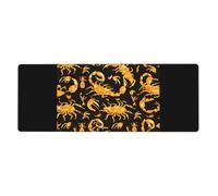 WZYWHJ Gold Scorpion Pattern Extra large rubber keyboard pad, thickened anti slip Office desk cushion