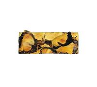 WZYWHJ Golden Ginkgo Leaves Picture baby bow headbands and elastic soft hair accessories for newborns and girls