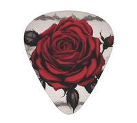 Wzywhj Gothic Rose Printed Guitar Picks 12 Piece, Easy Grip Uke Picks Hold In One'S Hands, Ukulele, Acoustic Or Electric Electric Guitar