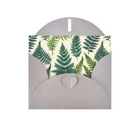 WZYWHJ Gray Holiday Greeting Card 6x4 in with Envelope for Christmas, Birthday, Valentine's Day, Party Invitation Encyclopedia of Ferns Prints