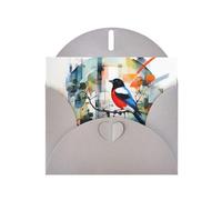 WZYWHJ Gray Holiday Greeting Card 6x4 in with Envelope for Christmas, Birthday, Valentine's Day, Party Invitation Cute Magpie Printed
