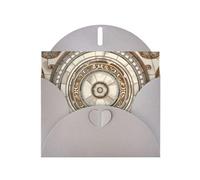 WZYWHJ Gray Holiday Greeting Card 6x4 in with Envelope for Christmas, Birthday, Valentine's Day, Party Invitation Classical circular pattern Picture