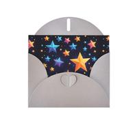 WZYWHJ Gray Holiday Greeting Card 6x4 in with Envelope for Christmas, Birthday, Valentine's Day, Party Invitation Shining stars in the night sky Printed