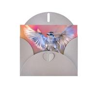 WZYWHJ Gray Holiday Greeting Card 6x4 in with Envelope for Christmas, Birthday, Valentine's Day, Party Invitation Bird in flight Printed