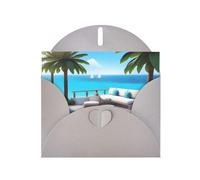 WZYWHJ Gray Holiday Greeting Card 6x4 in with Envelope for Christmas, Birthday, Valentine's Day, Party Invitation Love Island on the S Picture