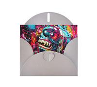 WZYWHJ Gray Holiday Greeting Card 6x4 in with Envelope for Christmas, Birthday, Valentine's Day, Party Invitation Colorful avatar Picture