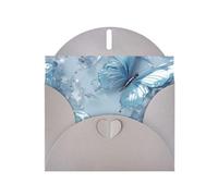 WZYWHJ Gray Holiday Greeting Card 6x4 in with Envelope for Christmas, Birthday, Valentine's Day, Party Invitation Crystal Butterfly Printed