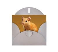 WZYWHJ Gray Holiday Greeting Card 6x4 in with Envelope for Christmas, Birthday, Valentine's Day, Party Invitation Cute Elephant Shrew Printed