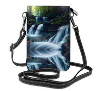 WZYWHJ Great Waterfall Picture Leather Crossbody Flap Phone Bag - Versatile Gift for Women Walking, Camping, Shopping, and Travel