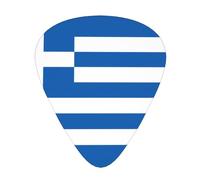 Wzywhj Greek Flag Picture Guitar Pick Easy Grip Uke Picks Comfortable Feel, Ukulele, Acoustic And Electric Guitarï¼ŒGuitar Plectrums 12'S