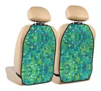 WZYWHJ Green Sequin Sparkle Picture Car seat Anti Kick Storage pad 2 Pieces, Multi-Functional Storage Bag seat Protector After Installation