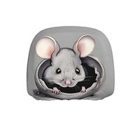 WZYWHJ Grey Rat Printed Seat Head Pillowcase Car Truck General Motors Parts Protective Cover one Pack