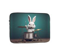 WZYWHJ Handsome Little Rabbit Drummer Printing Shockproof Portable Laptop Sleeve Case 12 inch for Men and Women Business Travel, School, Office Daily Use