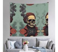 WZYWHJ Handsome skull Picture Indoor Decor Tapestry 60x51 in : Soft, Quality and lightweight Suitable for wall hanging tapestries
