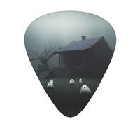 Wzywhj Haunted Mansion Pattern Guitar Pick Easy Grip Uke Picks For Your Bass, Ukulele, Acoustic And Electric Guitarï¼Œ12 Piece