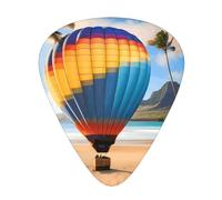 Wzywhj Hawaii Hot Air Balloon Pattern Guitar Pick Easy Grip Uke Picks For Your Bass, Ukulele, Acoustic And Electric Guitar，12 Piece