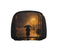 WZYWHJ Heavy rain Outside The Window Picture Seat Head Pillowcase Car Truck General Motors Parts Protective Cover one Pack