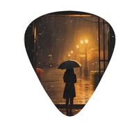 Wzywhj Heavy Rain Outside The Window Printing Guitar Plectrum Easy Grip Uke Picks Holding， Ukulele, Acoustic And Electric Guitar，12 Piece