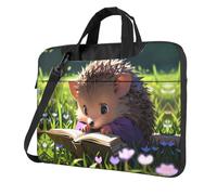 WZYWHJ Hedgehog reading seriously Picture Ultra-thin portable single-shoulder laptop bag 14 inch computer accessories soft shockproof for laptops