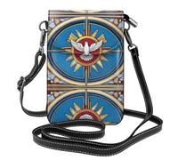 WZYWHJ holy spirit christia Picture Leather Crossbody Flap Phone Bag - Versatile Gift for Women Walking, Camping, Shopping, and Travel