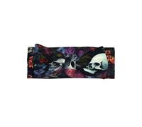 WZYWHJ horrible dark skulls flowers pattern Picture baby bow headbands and elastic soft hair accessories for newborns and girls