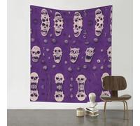 WZYWHJ Horror pattern on purple background Printing Decorative tapestry 60x51 inch Suitable for wall hanging, dormitory,wall fabrics