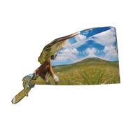 WZYWHJ Horses on The Prairie Pattern Cleaning Work hat Sweatband Suitable for Men and Women, Adjustable Elastic Strap Black