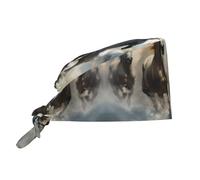 WZYWHJ Horses Running Wild in The River Pattern Cleaning Work hat Sweatband Suitable for Men and Women, Adjustable Elastic Strap Black