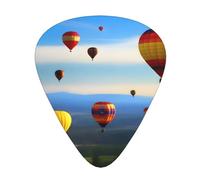Wzywhj Hot Air Balloon In The Sky Pattern Guitar Pick Easy Grip Uke Picks For Your Bass, Ukulele, Acoustic And Electric Guitarï¼Œ12 Piece