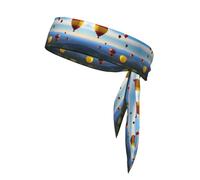 WZYWHJ Hot Air Balloon in The Sky Pattern Headbands,Sports Head Tie,Headband for Men and Women,Hair Band for Running Workout Football