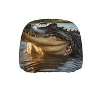 WZYWHJ Huge Crocodile Pattern Seat Head Pillowcase Car Truck Parts Protective Cover one Pack