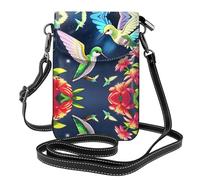 WZYWHJ hummingbird night sh Picture Leather Crossbody Flap Phone Bag - Versatile Gift for Women Walking, Camping, Shopping, and Travel