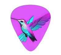 Wzywhj Hummingbird With Wings Pattern Guitar Pick Easy Grip Uke Picks For Your Bass, Ukulele, Acoustic And Electric Guitar,12 Piece
