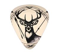 Wzywhj Hunting Arrows Triangles Deer Pattern Guitar Pick Easy Grip Uke Picks For Your Bass, Ukulele, Acoustic And Electric Guitar,12 Piece