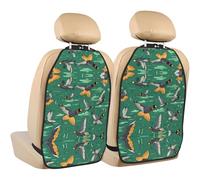 WZYWHJ Hunting Flying Wild Ducks Printed Car seat Anti Kick Storage pad 2 Pieces, Multi-Functional Storage Bag seat Protector After Installation