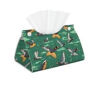 WZYWHJ hunting flying wild ducks Printing Decorative storage box with rectangular leather tissue bag and bracket base