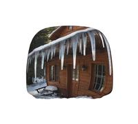 WZYWHJ Icicles Under The Eaves Picture Seat Head Pillowcase Car Truck General Motors Parts Protective Cover one Pack