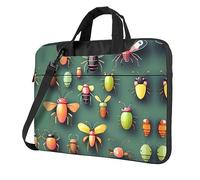 WZYWHJ Insect Atlas Prints Laptop Bag - with Soft Interior, Multiple Pockets - Ideal for Men, Travel and Business, Black, 13 inch