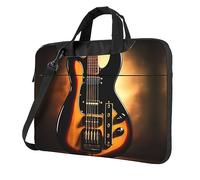 WZYWHJ Instrumental Guitar Prints Laptop Bag - with Soft Interior, Multiple Pockets - Ideal for Men, Travel and Business, Black, 13 inch