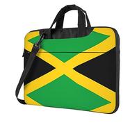 WZYWHJ jamaica flag Prints Laptop Bag - with Soft Interior, Multiple Pockets - Ideal for Men, Travel and Business, Black, 14 inch