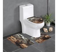 WZYWHJ Kangaroo Cradle Printing Bathroom mat Sets of 3 Bathroom Floor Mats,Non-Slip, Durable,Does Easy to Clean Suitable for Bathroom and Toilet