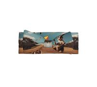 WZYWHJ Kangaroo flying a kite Printing baby bow headbands and elastic soft hair accessories for newborns and girls